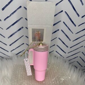 NWT! Pink Trendy Water coffee Tumbler Stanley Christmas Ornament Pink O/S